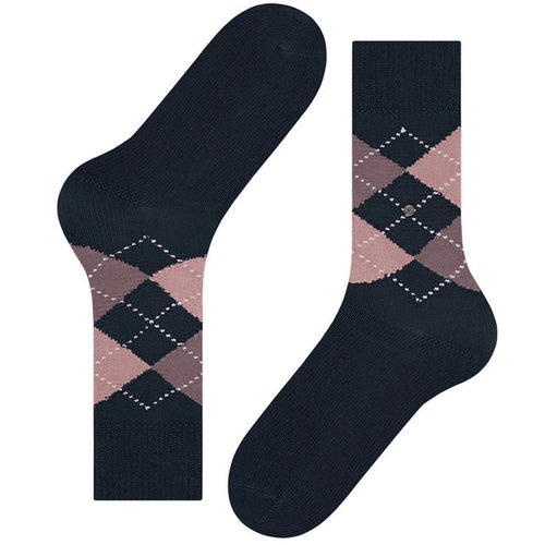 Burlington Socks Preston Socks - Navy/Pink