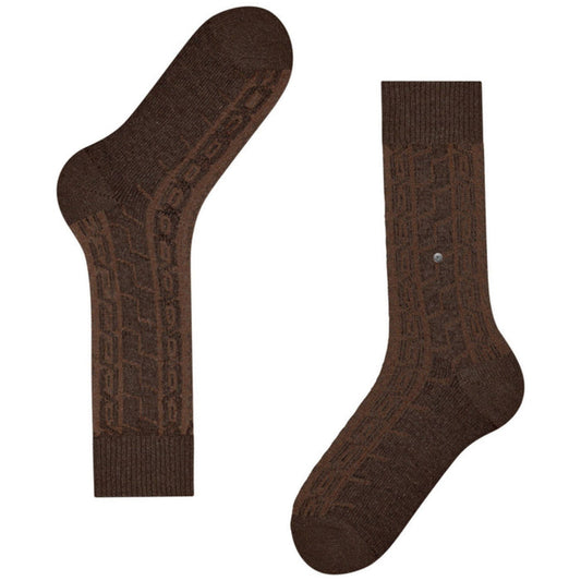 Burlington Socks Tweed Socks - Brown