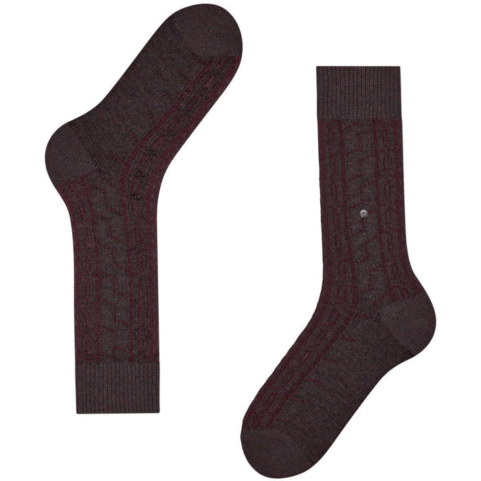 Burlington Socks Tweed Socks - Wine