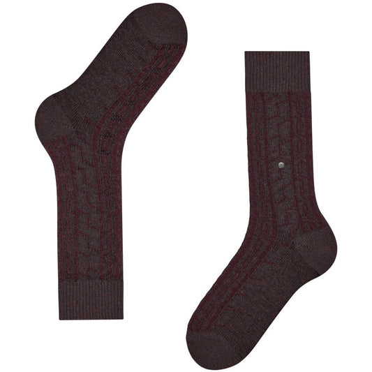Burlington Socks Tweed Socks - Wine