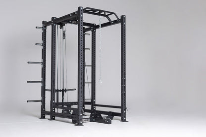 Cable Catch Set Up on PR-4000 Power Rack with Belt Squat Attachment
