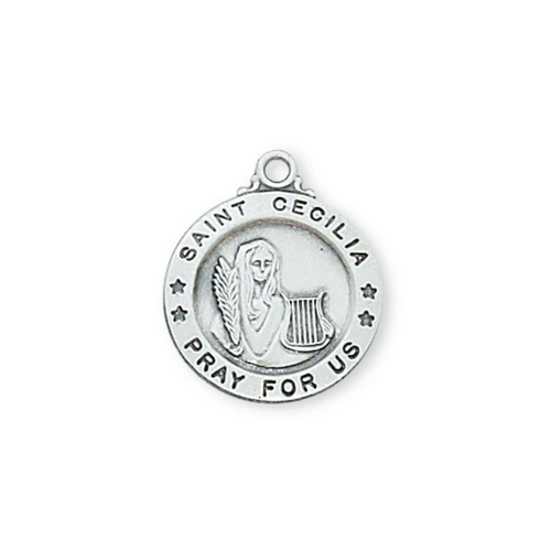 Cecilia - St. Cecilia Medal - Sterling Silver