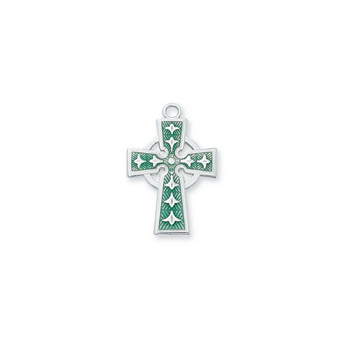 Celtic Cross Necklace - Sterling Silver 18"