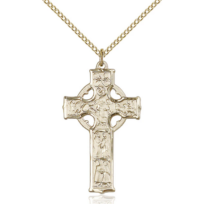 Celtic Cross Necklace 18" Chain