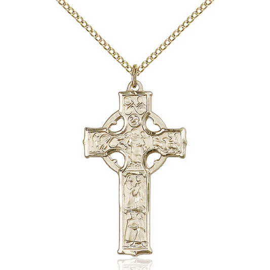 Celtic Cross Necklace 18" Chain