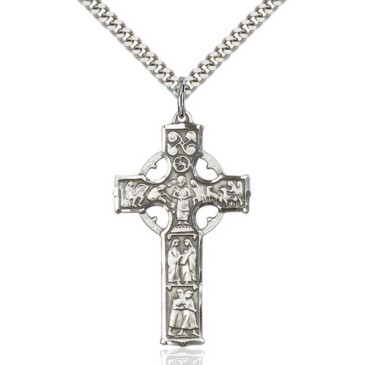 Celtic Cross Silver 24"