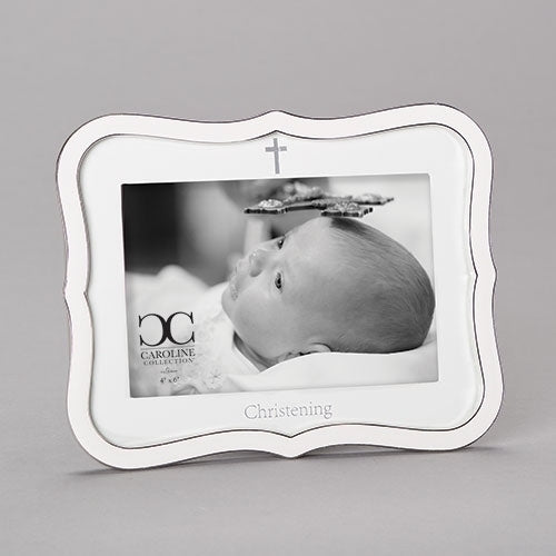 Christening Frame White 6.5"H