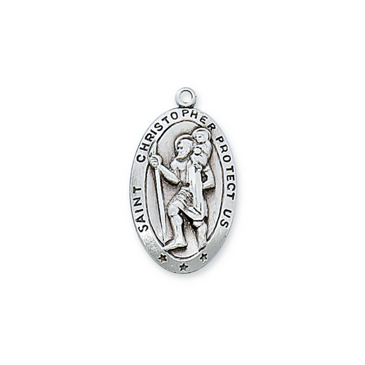 Christopher - St. Christopher Medal - Sterling Silver