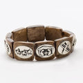 Christ's Story Silver Tile Stretch Bracelet 7"L