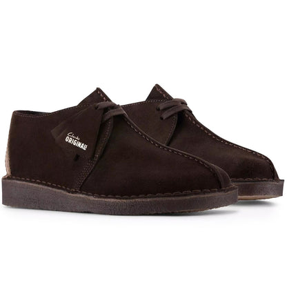 Clarks Originals Desert Trek Shoes - Dark Brown