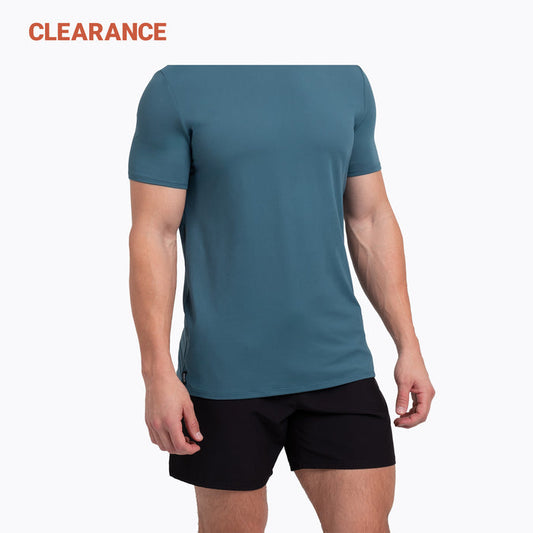 The REP Fitness Men's Delta Shirt in Slate front, side angle