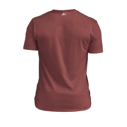 The REP Fitness Rise Tri-Blend Crew T-Shirt in Heather Russet/Blue back