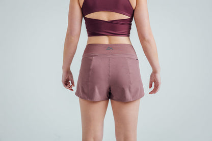 The REP Fitness Women's Artemis Shorts in Mauve back