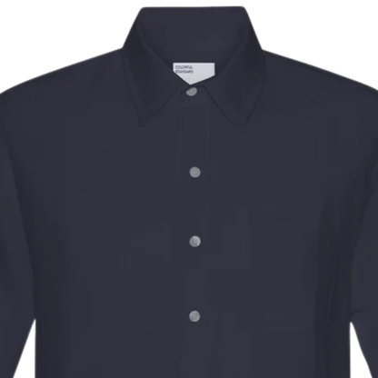 Colorful Standard Linen Short Sleeve Shirt - Navy Blue