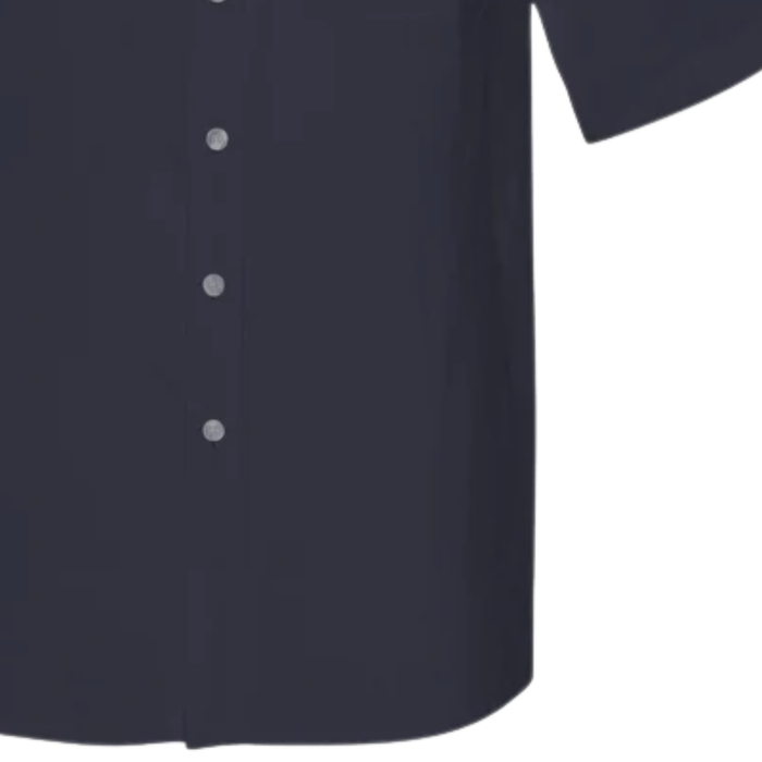 Colorful Standard Linen Short Sleeve Shirt - Navy Blue
