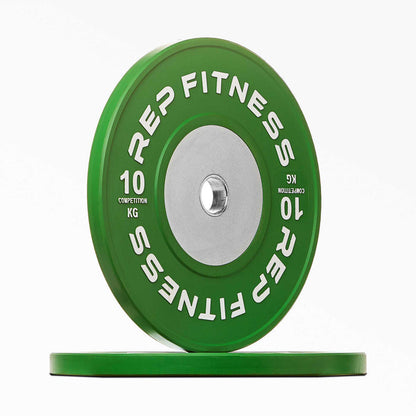 Green 10kg Competition Bumper Plate Pair
