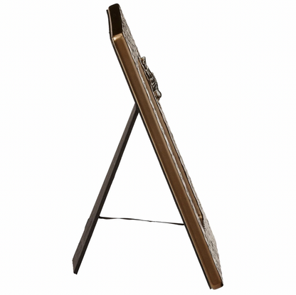 Side view of a picture frame on a white background