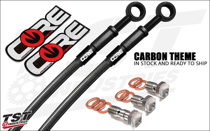 Core Moto Stainless Steel Brake Lines for Yamaha YZF-R3 2015+