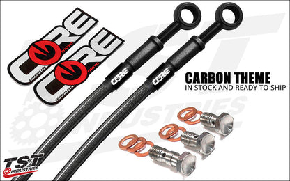 Core Moto Stainless Steel Brake Lines for Yamaha YZF-R3 2015+