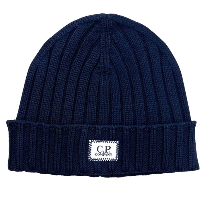 C.P Company Extrafine Merino Wool Knit Cap - Total Eclipse