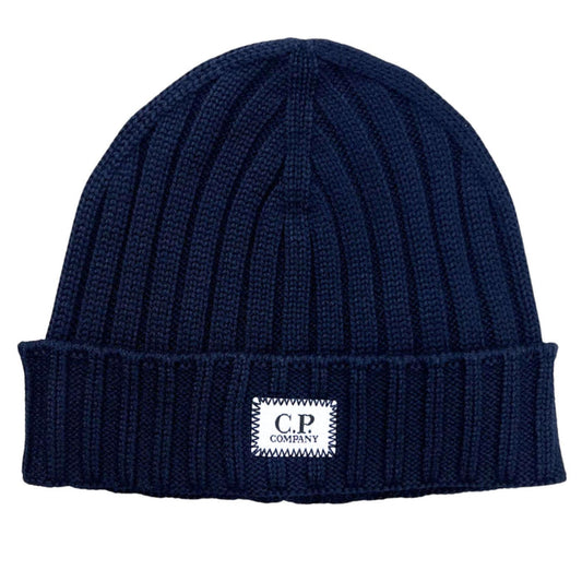 C.P Company Extrafine Merino Wool Knit Cap - Total Eclipse