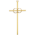 Cross - 8in. Polished Brass Wedding Cross Boxed