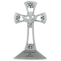 Cross 4in Standing Pewter Confirmation Cross Box