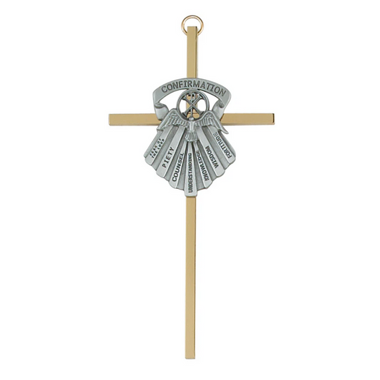 Cross 6in Brass Gifts of the Spirit Cross Box