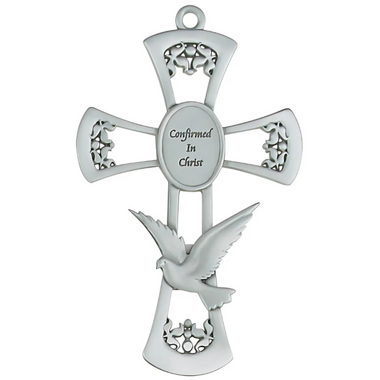 Cross 6in Pewter Confirmation Cross Box