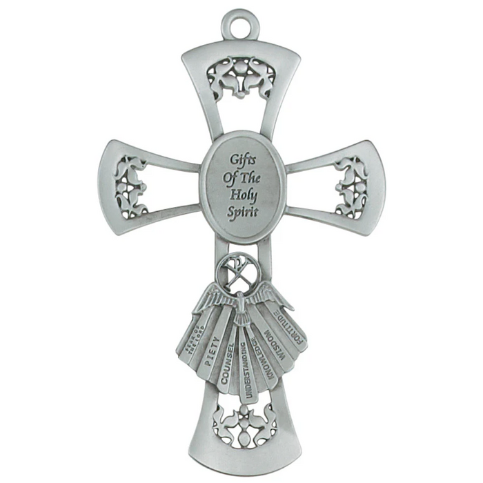 Cross 6in Pewter Gifts of the Spirit Cross Box