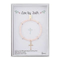 Cross Bracelet Pink 6"L