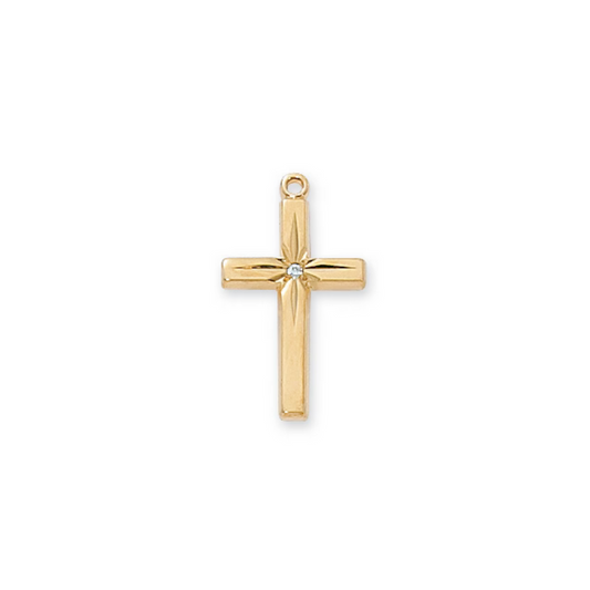 Cross Necklace - Gold over Sterling