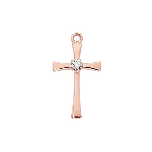 Cross Necklace - Rose Gold over Sterling