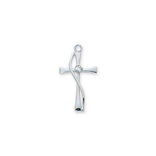 Cross Necklace - Sterling Silver 18"