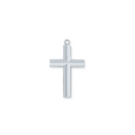 Cross Necklace - Sterling Silver 24"