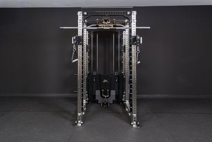 The Crossmember Pull-Up Bar on the front of an Ares™ 2.0 PR-5000 rack