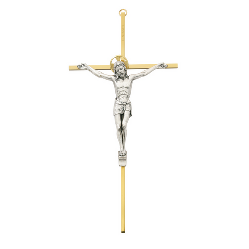 Crucifix - 10" Brass Crucifix, Boxed