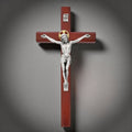 Crucifix - 10" Cherry Stained Crucifix, Boxed