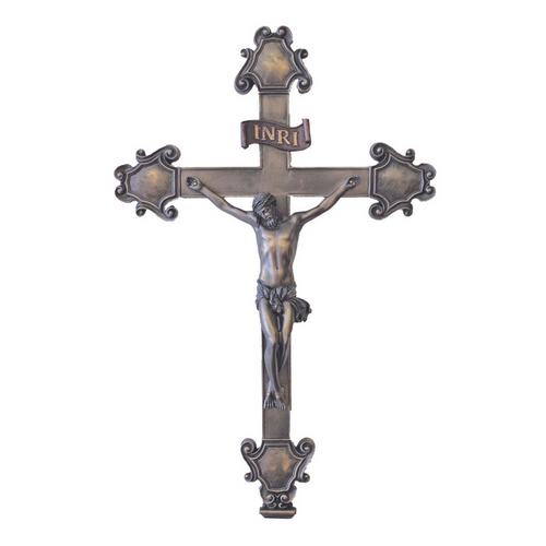 Crucifix 15.75" | Cold-Cast Bronze | Goldscheider Veronese