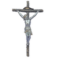 Crucifix 16" | Bronze Cross with Pewter Corpus | Two-Tone | Goldscheider Veronese