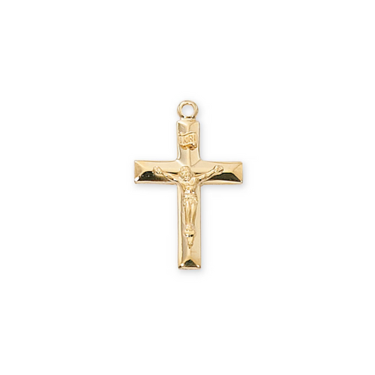 Crucifix Necklace - Gold over Sterling