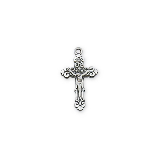 Crucifix Necklace - Sterling Silver 16-18"