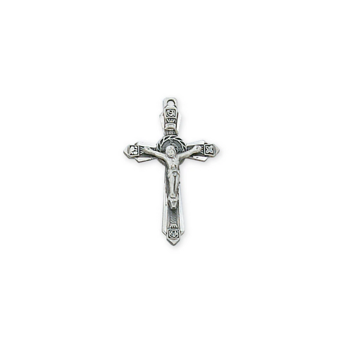 Crucifix Necklace - Sterling Silver 16-18"
