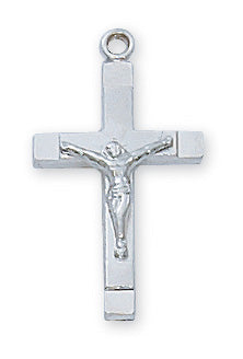 Crucifix Necklace - Sterling Silver 16-18"