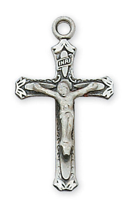 Crucifix Necklace - Sterling Silver 18"
