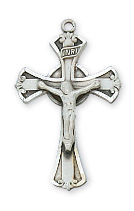 Crucifix Necklace - Sterling Silver 18"