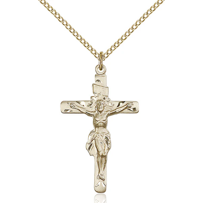 Crucifix Necklace Gold Filled 18"