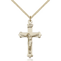 Crucifix Necklace Gold Filled 18"
