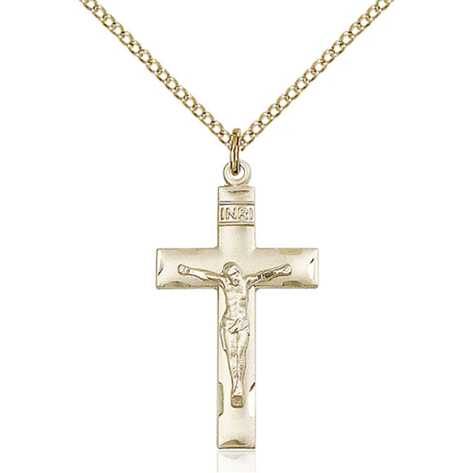 Crucifix Necklace Gold Filled 18"