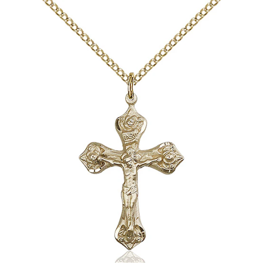 Crucifix Necklace Gold Filled 18"